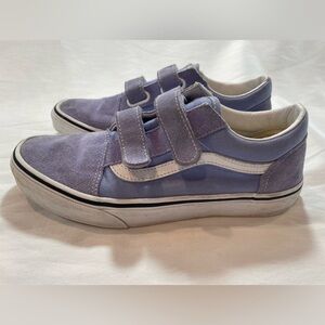 Vans Old School V Pale Iris True White Junior 6.5 Kids Laceless Shoes SCUFFS